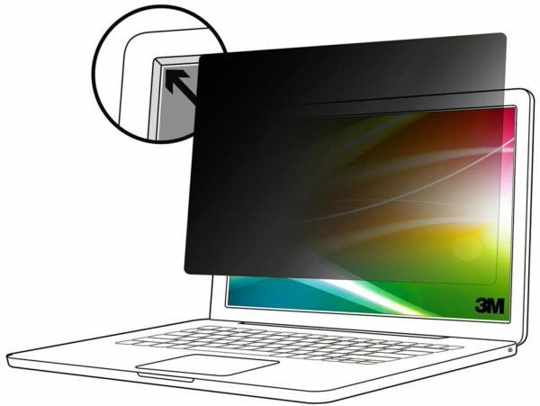 3M Bright Screen Privacy Filter for 13.3&quot; Laptop with 3M COMPLY Adhesive Strips, 16:10-0