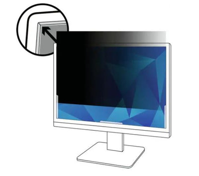 3M Privacy Filter for 23.8&quot; Monitor with Adhesive Strips and Slide Mounts, 16:9-0