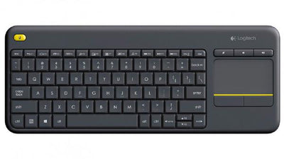 Logitech Wireless Keyboard K400 Plus, Black, USB Receiver, Inbuilt Touch Pad (Powered by 2xAA, included)-0