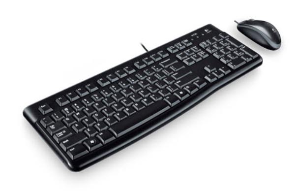 Logitech Wired Keyboard &amp; Mouse Combo, Desktop MK120, Black, USB-0