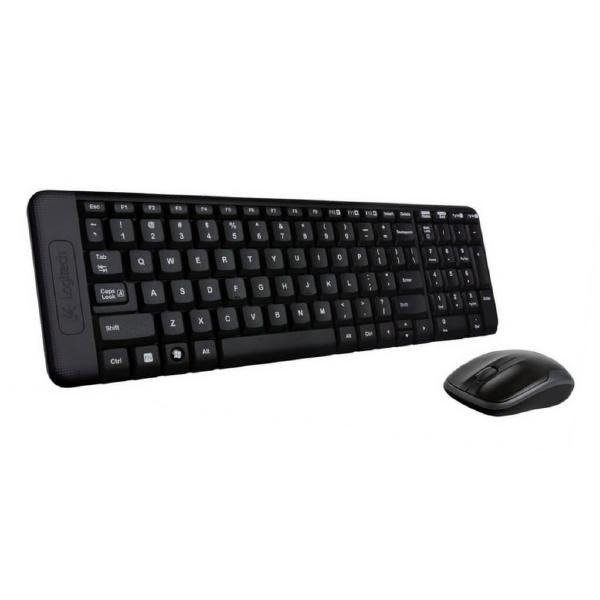 Logitech Wireless Keyboard &amp; Mouse Combo, MK220, Black, USB Receiver, )-0