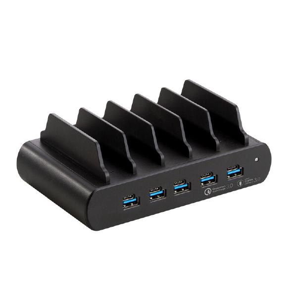 Shintaro Multi Port Charger/Dock with Bays - 150W 5-Port GaN Charger, 5 USB-A &amp; USB-C-0