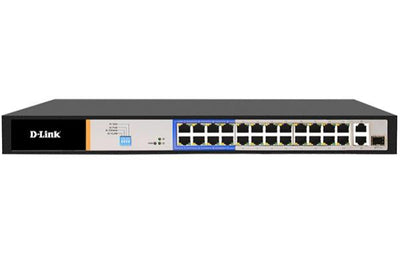 D-Link 26-Port Unmanaged PoE Switch with 24 PoE RJ45 and 2 Uplink Ports-0