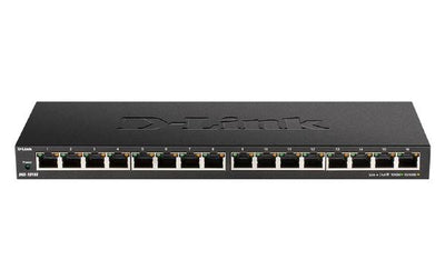 D-Link 16-Port Low Profile Gigabit Unmanaged Desktop Switch with 16 Gigabit ports-0