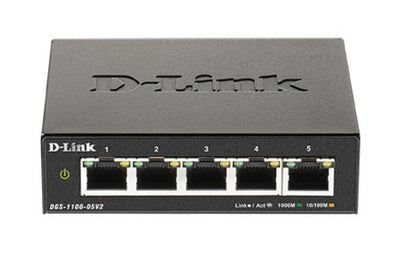 D-Link 5-Port Smart Managed Desktop Switch with 5 RJ45 Ports-0