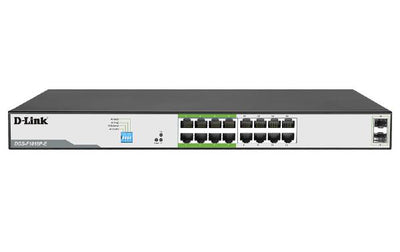 D-Link 18-Port Unmanaged PoE Switch with 16 RJ45 PoE and 2 Uplink Ports-0