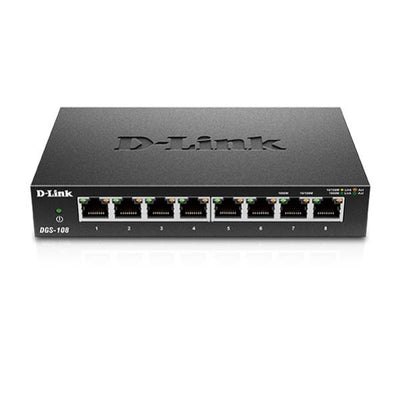 D-Link 8-Port Gigabit Unmanaged Desktop Switch with 8 RJ45 Ports-0