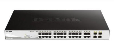 D-Link 28-Port Gigabit Smart Managed PoE Switch with 24 PoE and 4 GbE/SFP Combo Ports-0