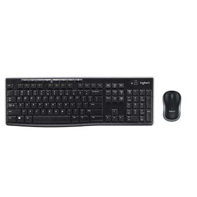 Logitech Wireless Keyboard &amp; Mouse Combo, MK270r, Black, USB Receiver (Combo powered by 2xAAA and 1xAA, included) - Price for SOH only,-0