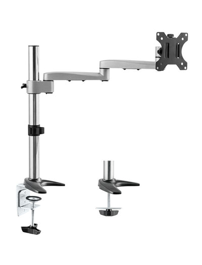 Astrotek Monitor Arm Desk Mount Height Adjustable Stand for Single LCD Display 23.8' 24' 27' 8kg 30° Tilt 180° Swivel 360° Pivot VESA 75x75 100x10-0