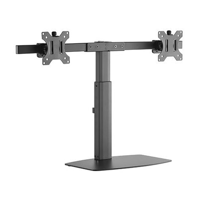 Brateck Dual Free Standing Screen Pneumatic Vertical Lift Monitor Stand Fit Most 17‘-27’ Monitors Up to 6kg per screen VESA 75x75/100x100-0