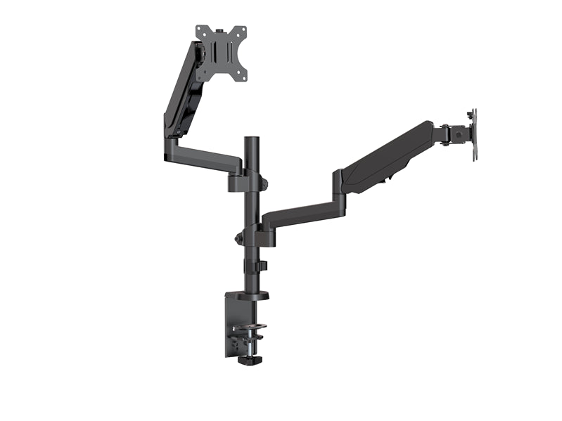 Brateck Dual Monitor Full Extension Gas Spring Dual Monitor Arm (independent Arms) Fit Most 17'-32' Monitors Up to 8kg per screen VESA 75x75/100x100-0