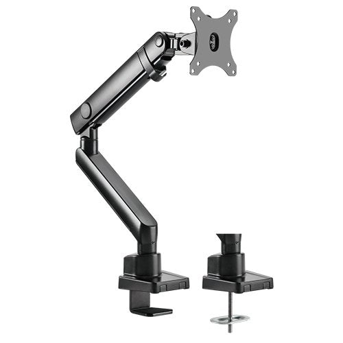 Brateck Single Monitor Aluminium Slim Mechanical Spring Monitor Arm Fit Most 17'-32' Monitor Up to 8kg per screen VESA 75x75/100x100-0