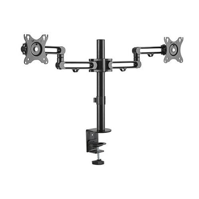 Brateck Dual Monitor Premium Aluminum Articulating Monitor Arm Fit Most 17'-32' Monitors Up to 8kg per screen VESA 75x75/100x100-0