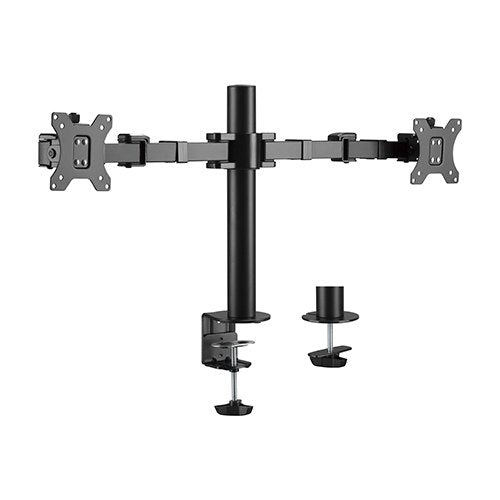 Brateck Dual Monitors Affordable Steel Articulating Monitor Arm Fit Most 17'-31' Monitors Up to 9kg per screen VESA 75x75/100x100-0