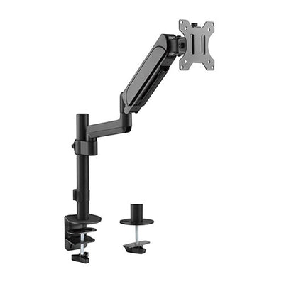 Brateck Single Monitor Pole-Mounted Gas Spring Monitor Arm Fit Most 17' - 32' Monitor Up to 9Kg Per screen VESA 75x75/100x100-0