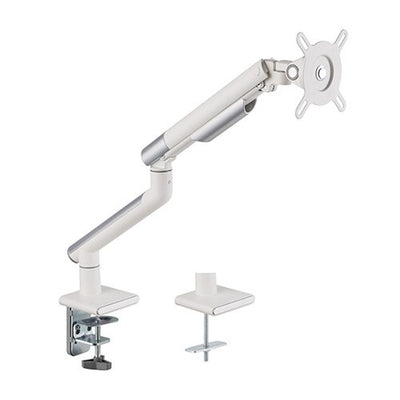 Brateck Single Monitor Premium Slim Aluminum Spring-Assisted Monitor Arm Fix Most 17'-32' Monitor Up to 9kg per screen VESA 75x75/100x100 -   White-0