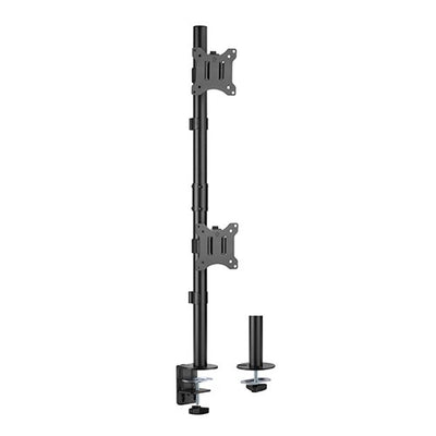 Brateck Vertical Pole Mount Dual-Screen Monitor Mount Fit Most 17'-32' Monitors, Up to 9kg per screen VESA 75x75/100x100-0