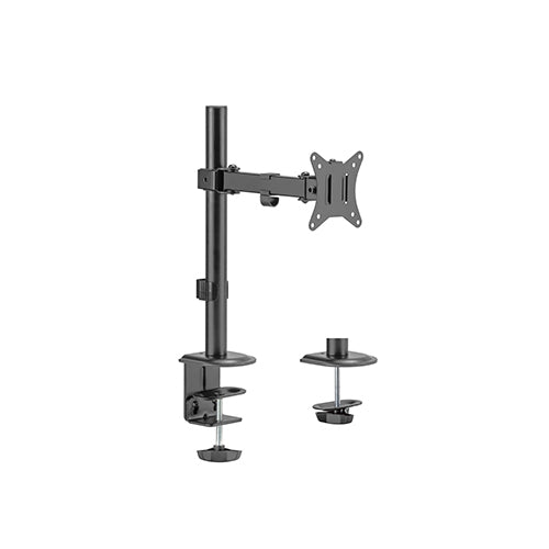 Brateck Single-Monitor Steel Articulating Monitor Mount Fit Most 17'-32' Monitor Up to 9KG VESA 75x75,100x100 (Black) (LS)-0