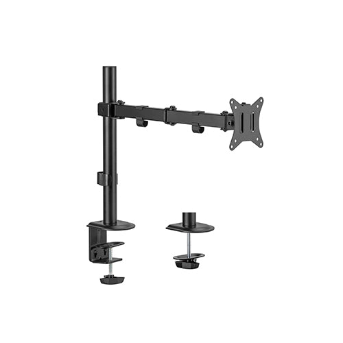 Brateck Single-Monitor Stell Articulating Monitor Mount Fit Most 17'-32' Monitor Up to 9KG VESA 75x75,100x100(Black)-0