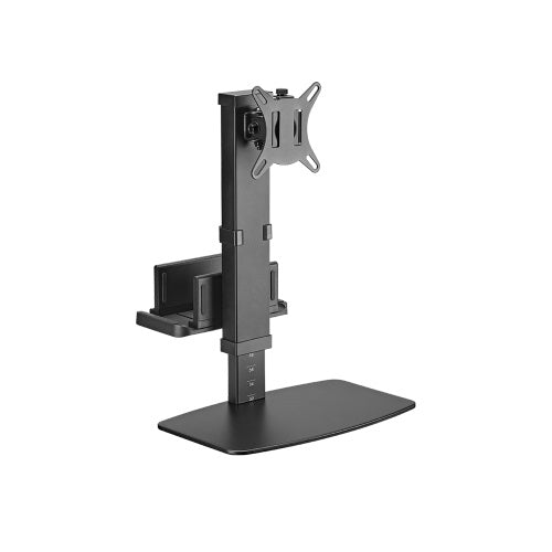 Brateck Vertical Lift Monitor Stand With Thin Client CPU Mount  Fit Most 17'-32' Monitor Up to 8KG VESA 75x75,100x100(Black)-0