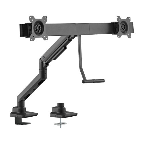 Brateck Fabulous Desk-Mounted Gas Spring Monitor Arm For Dual Monitors Fit Most 17'-32' Monitor Up to 9kg per screen VESA 100x100,75x75 Black(LS)-0