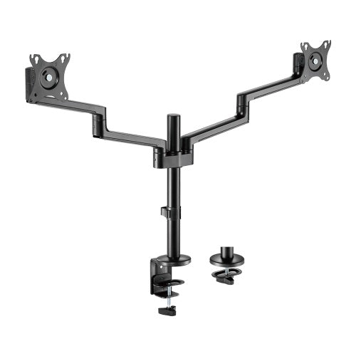 Brateck Premium Aluminum Articulating Monitor Mount Fit Most 17'-32' Monitor Up to 8KG VESA 75x75,100x100(Black)-0