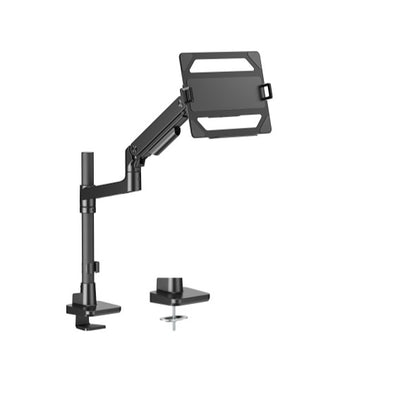 Brateck LDT81-C012P-ML-B POLE-MOUNTED HEAVY-DUTY GAS SPRING MONITOR ARM WITH LAPTOP HOLDER For most 17'~49' Monitors, Fine Texture Black (new)-0