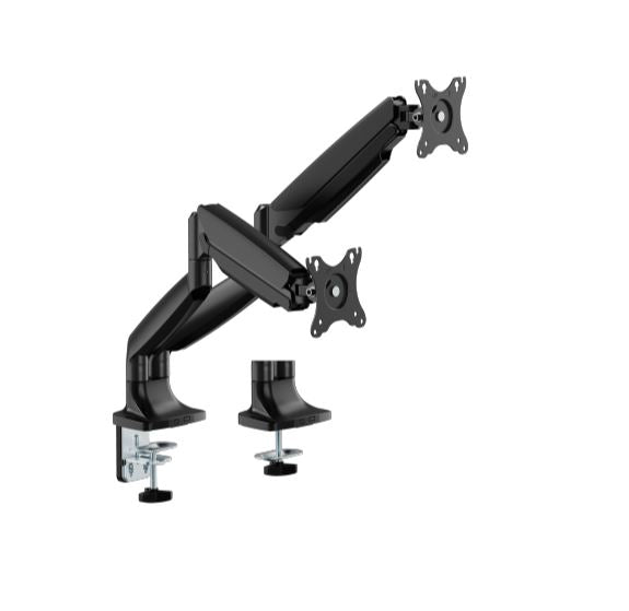 Brateck LDT82-C024-BK DUAL SCREEN HEAVY-DUTY GAS SPRING MONITOR ARM For most 17'~35' Monitors, Matte Black(New)-0