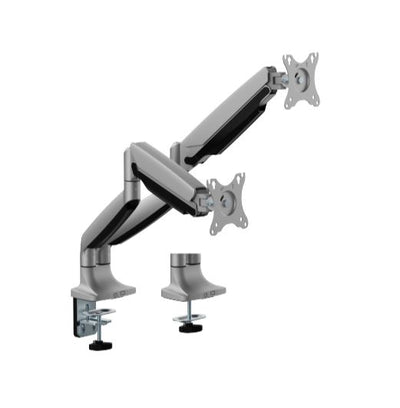 Brateck LDT82-C024E DUAL SCREEN HEAVY-DUTY MECHANICAL SPRING MONITOR ARM For most 17'~35' Monitors, Matte Silver(New)-0