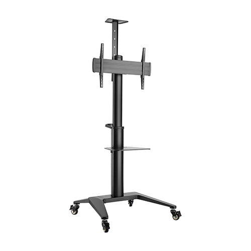 Brateck Ultra-Modern Aluminum TV Cart (Landscape/Portrait Orientation)  Fit 37'-70' Up to 70Kg - Black-0