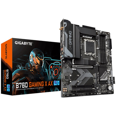 Gigabyte B760 Gaming X AX Intel LGA 1700 ATX Motherboard, 4x DDR5 ~128GB, 3x PCI-E x16, 3x M.2, 4x SATA,  2x USB 3.2, 1x USB-C, 5x USB 2.0-0