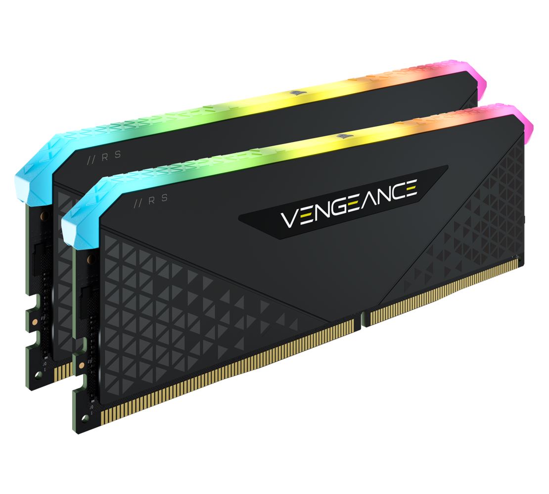 Corsair Vengeance RGB RS 16GB (2X8GB) DDR4 3600MHz C18 18-22-22-42 Black Heatspreader Desktop Gaming Memory-0