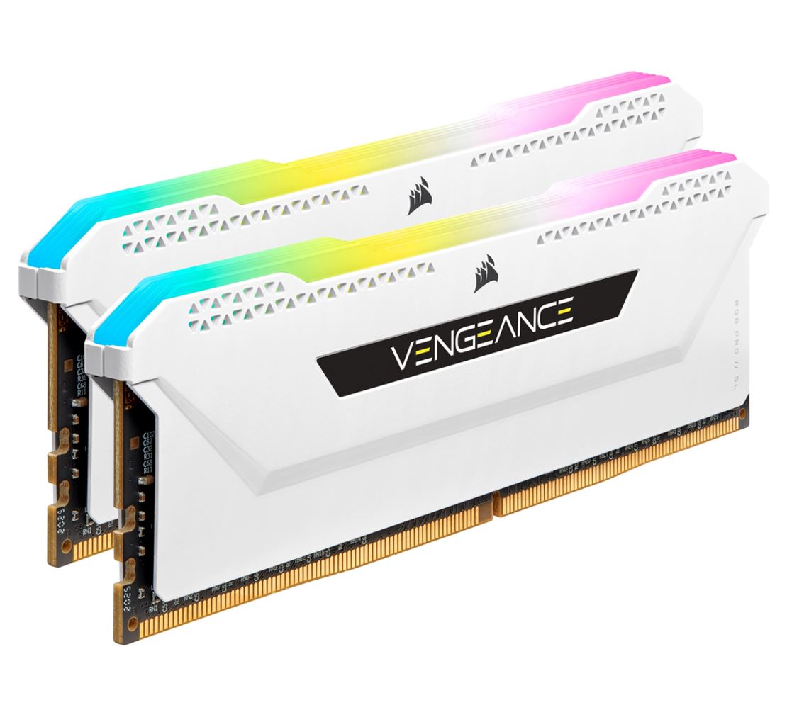 Corsair Vengeance RGB PRO SL 16GB (2x8GB) DDR4 3600Mhz C18 White Heatspreader Desktop Gaming Memory-0