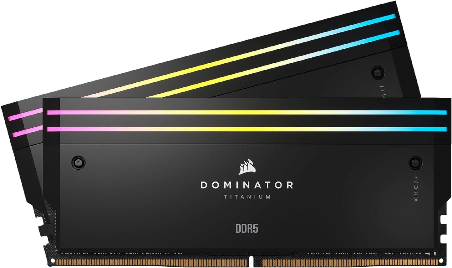 Corsair DOMINATOR® TITANIUM RGB 32GB (2x16GB) DDR5 DRAM 6000MT/s CL30 Intel XMP Memory Kit — Black-0