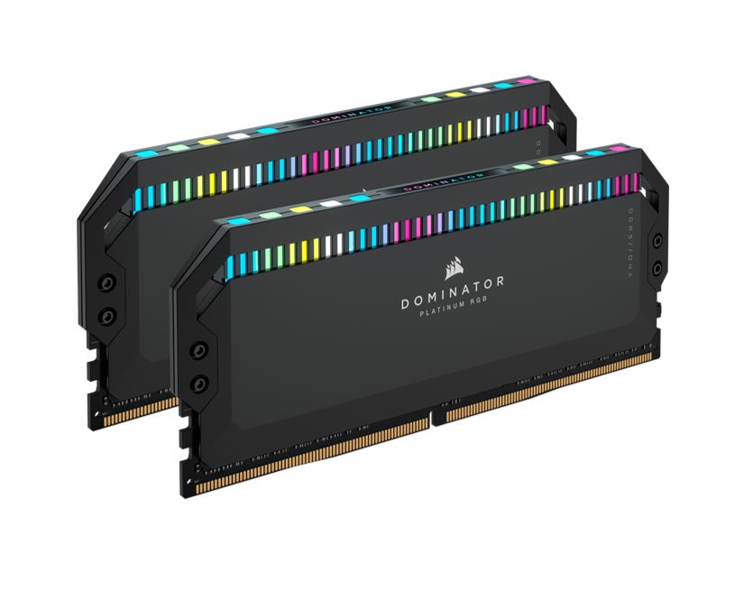 Corsair Dominator Platinum RGB 32GB (2x16GB) DDR5 UDIMM 5200Mhz C40 1.25V Black Desktop PC Gaming Memory-0