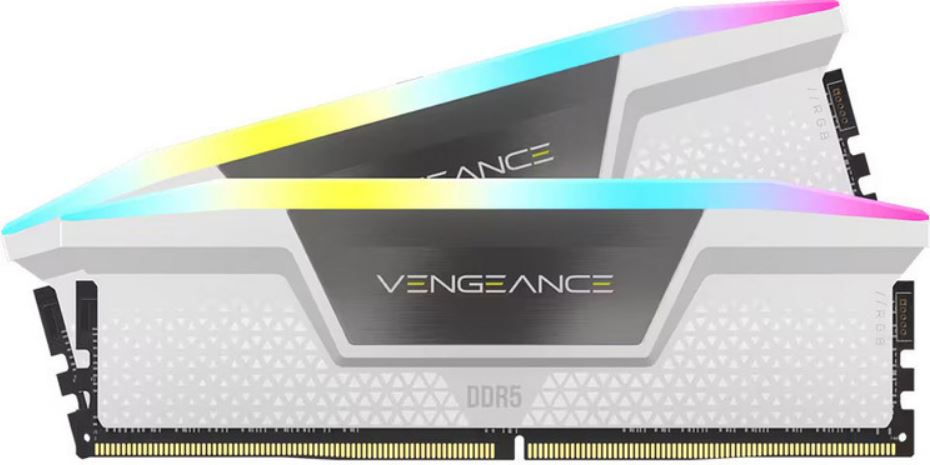 Corsair Vengeance RGB 32GB (2x16GB) DDR5 UDIMM 6000MHz C36 1.4V Desktop Gaming Memory White-0