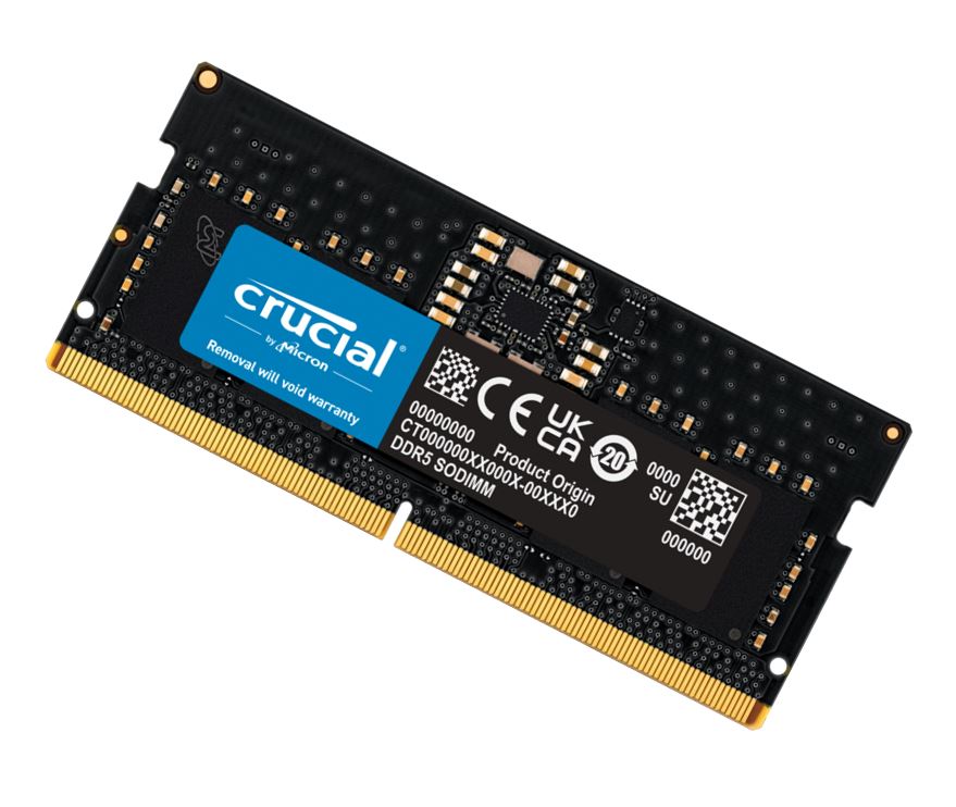 Crucial 16GB (1x16GB) DDR5 SODIMM 4800MHz C40 1.1V Notebook Laptop Memory ~CT16G52C42S5-0