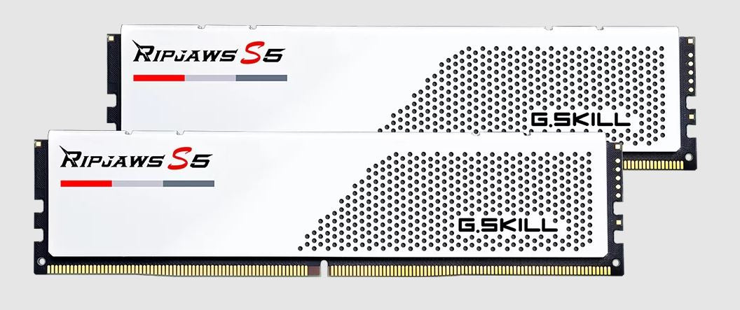 G.SKILL F5-6000J3648D16GX2-RS5W 32GB (2 x 16GB)/ DDR5 6000 MT/s/ Timings 36-48-48-96/ Voltage 1.25V/ Ripjaws S5-0