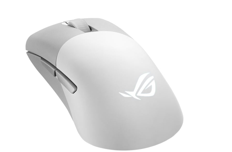 ASUS ROG Keris Wireless AimPoint Wireless RGB Moonlight White Gaming Mouse, 36,000dpi Optical Sensor, Tri-mode Connectivity, ROG SpeedNova, 79g, Swap-0