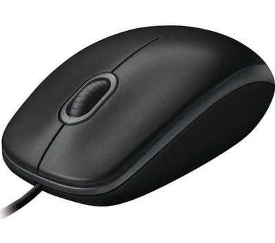 Logitech B100 Optical USB Mouse 800dpi for PC Laptop Mac Tux Full Size Comfort smooth mover 3yr wty-0