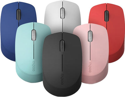 RAPOO M100 2.4GHz & Bluetooth 3 / 4 Quiet Click Wireless Mouse Black - 1300dpi Connects up to 3 Devices, 9 months Battery Life-0