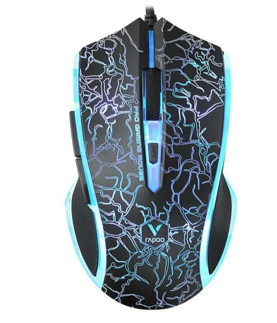 RAPOO V20S LED Optical Gaming Mouse Black - Up to 3000dpi 16m Colour 5 Programmable Buttons(LS)-0