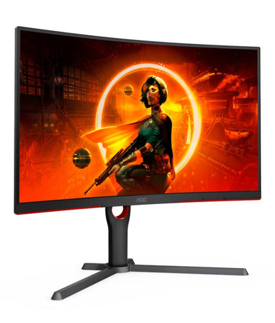 AOC 32' Curved 2K QHD (2560 x 1440) 0.5ms, 180hz, HDR10,  VA, Adaptive Sync, 300 cd/m2, 1500R, HDMI 2.0 and DP 1.4.  VESA 100 x 100. Gaming Monitor-0