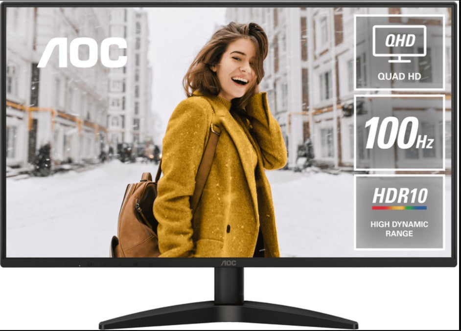 AOC 27' Q27B36  27' IPS QHD 2560x1440, 4ms, 350cd/m2, 100Hz, HDR10, IPS, Adaptive Sync, DP, HDMI, VESA 100x100mm-0