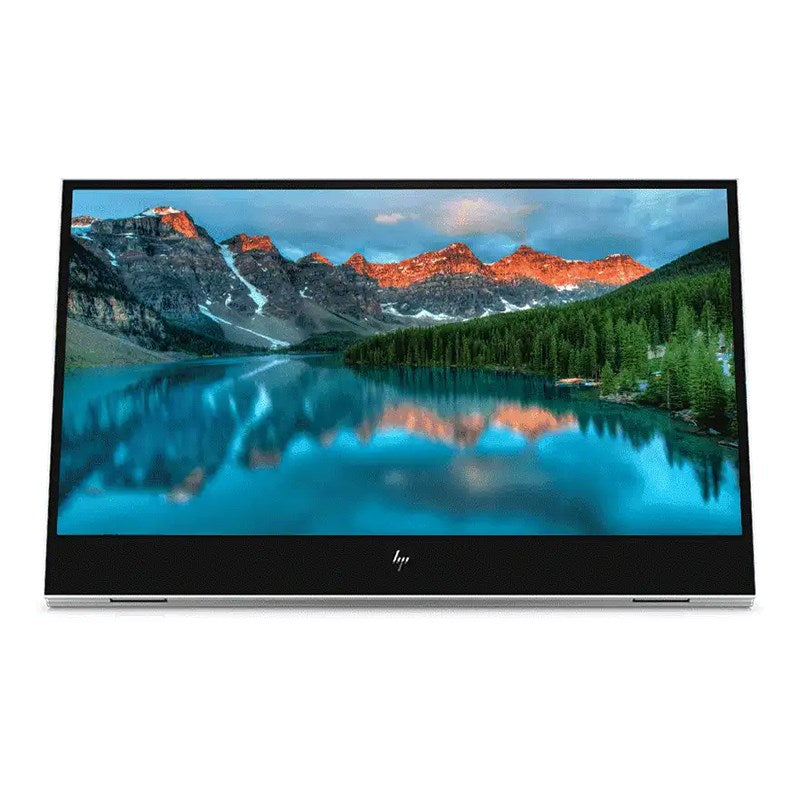 HP E14 14' FHD IPS USB-C Portable Monitor 1920x1080 Dual USB Type-C Tilt Adjustable Low Light Mode Slim Lightweight includes Sleeve 3yrs wty-0