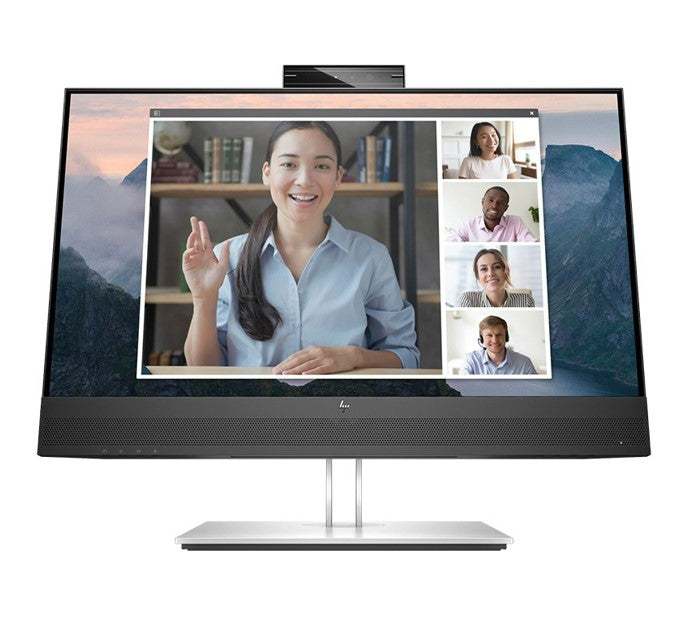 HP E24MV G4 23.8'/24' FHD Conferencing Monitor 1920x1080 16:9 5ms Height Adjustable Tilt Swivel Pivot Webcam Speakers 4xUSB Hub VGA DP HDMI VESA 3yrs-0