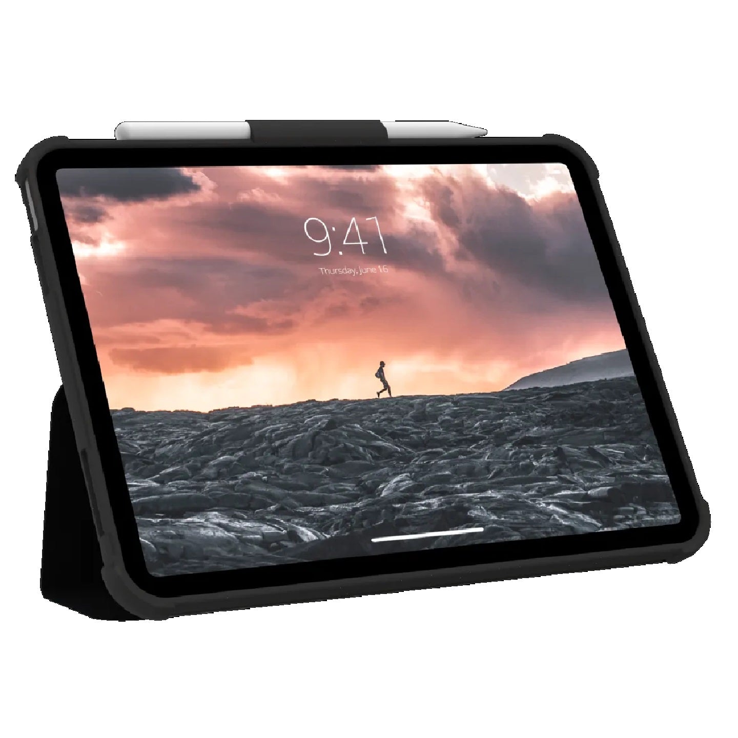 UAG Plyo Apple iPad (10.9') (10th Gen) Folio Rugged Case - Black/Ice (123392114043), DROP+ Military Standard, Raised Screen Surround, Armor Shell-0