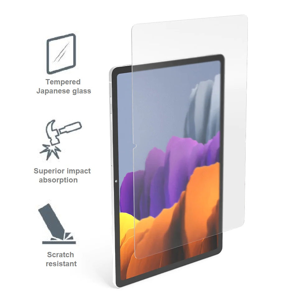 Cygnett OpticShield Samsung Galaxy Tab S9+ / Tab S9 FE+ / Tab S8+/ Tab S7+/ Tab S7 FE (12.4') Japanese Tempered Glass Screen Protector - (CY4020CPTGL)-0