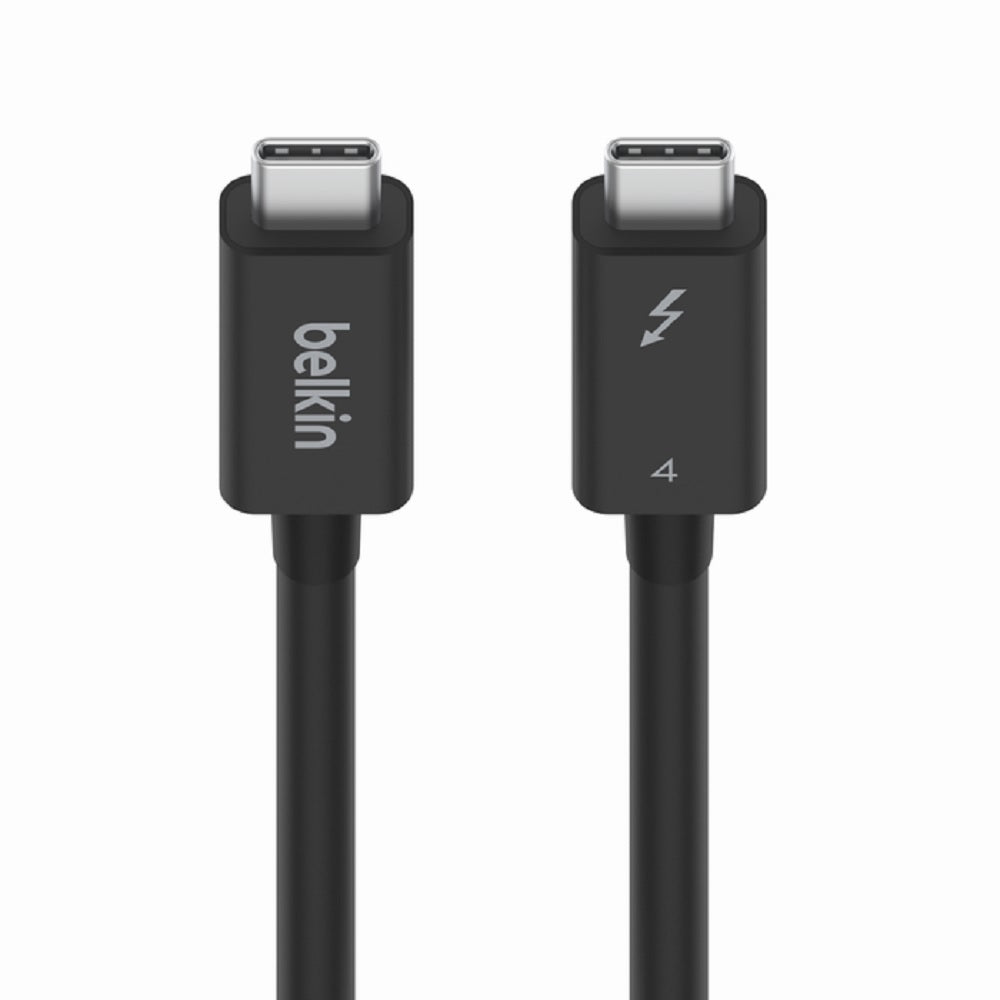 Belkin Connect Thunderbolt 4 Cable 1M Passive - Black (INZ003bt1MBK), 40Gbps, 100W Power Delivery, Thunderbolt 4 certified,Reversible Type-C Connector-0